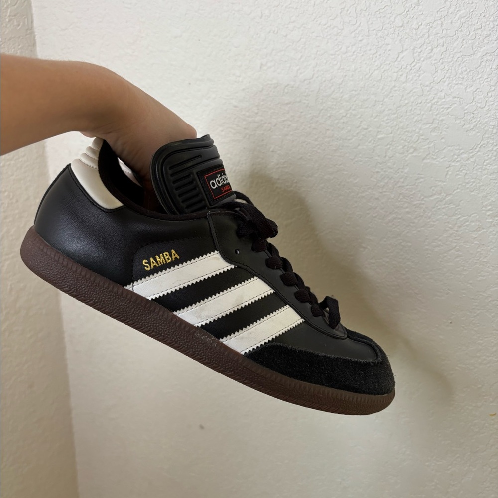 adidas Black White Samba with Brown Gum Sole